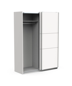 Armadio ante scorrevoli "ghost" bianco 148x59x203 cm